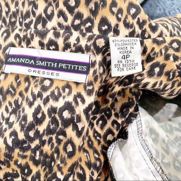 Amanda smith leopard print jacket size 4P - Picture 5 of 6